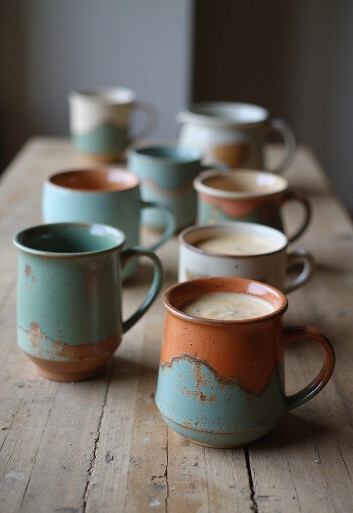 12 Creaciones de Cerámica Artesanal que Te Harán Querer Decorar Cada Rincón (¡Descubre el #7!) - 1. Elegantes Tazas de Café Personalizadas