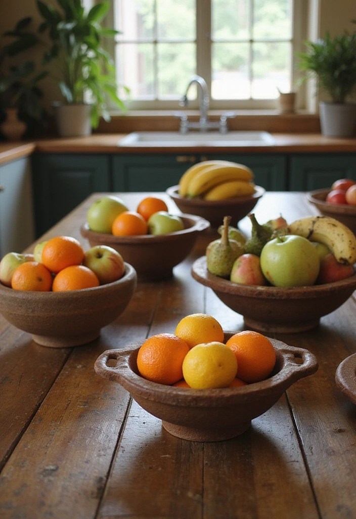 12 Creaciones de Cerámica Artesanal que Te Harán Querer Decorar Cada Rincón (¡Descubre el #7!) - 3. Cuencos de Frutas Únicos