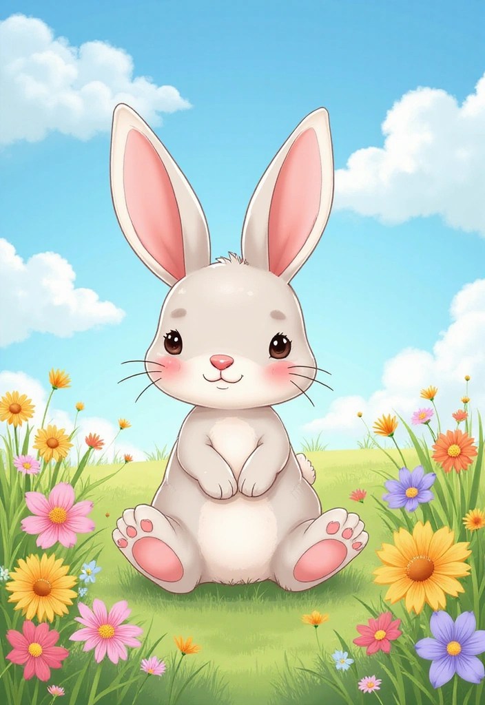 12 Dibujos de Animales Fáciles que Harán Sonreír a Todos (¡El #5 es Adorable!) - 3. Conejito Dulce