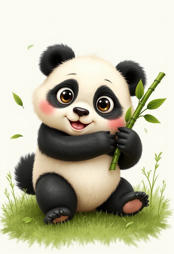 12 Dibujos de Animales Fáciles que Harán Sonreír a Todos (¡El #5 es Adorable!) - 4. Panda Travieso