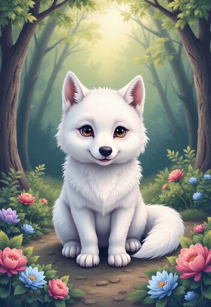 12 Dibujos de Animales Fáciles que Harán Sonreír a Todos (¡El #5 es Adorable!) - 9. Lobo Afectuoso